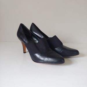 Arturo Chiang Black Leather Heels Size 8.5